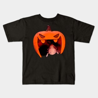 An axolotl who loves Halloween Kids T-Shirt